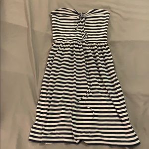 American Eagle striped dress strapless XS